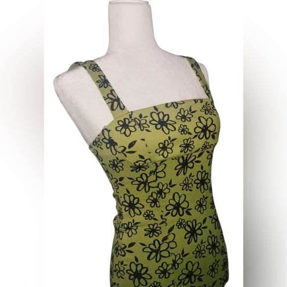 Y2K Green Floral Dress - Picture 4 of 4